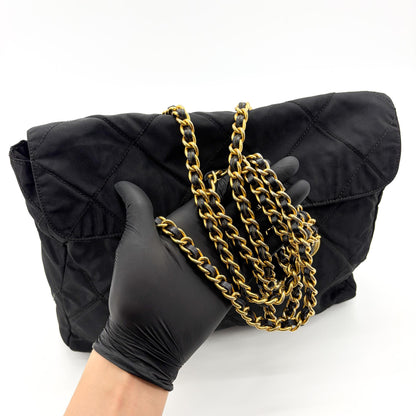 Prada Convertible Quilted Tessuto, Black, Nylon, Shoulder Bag