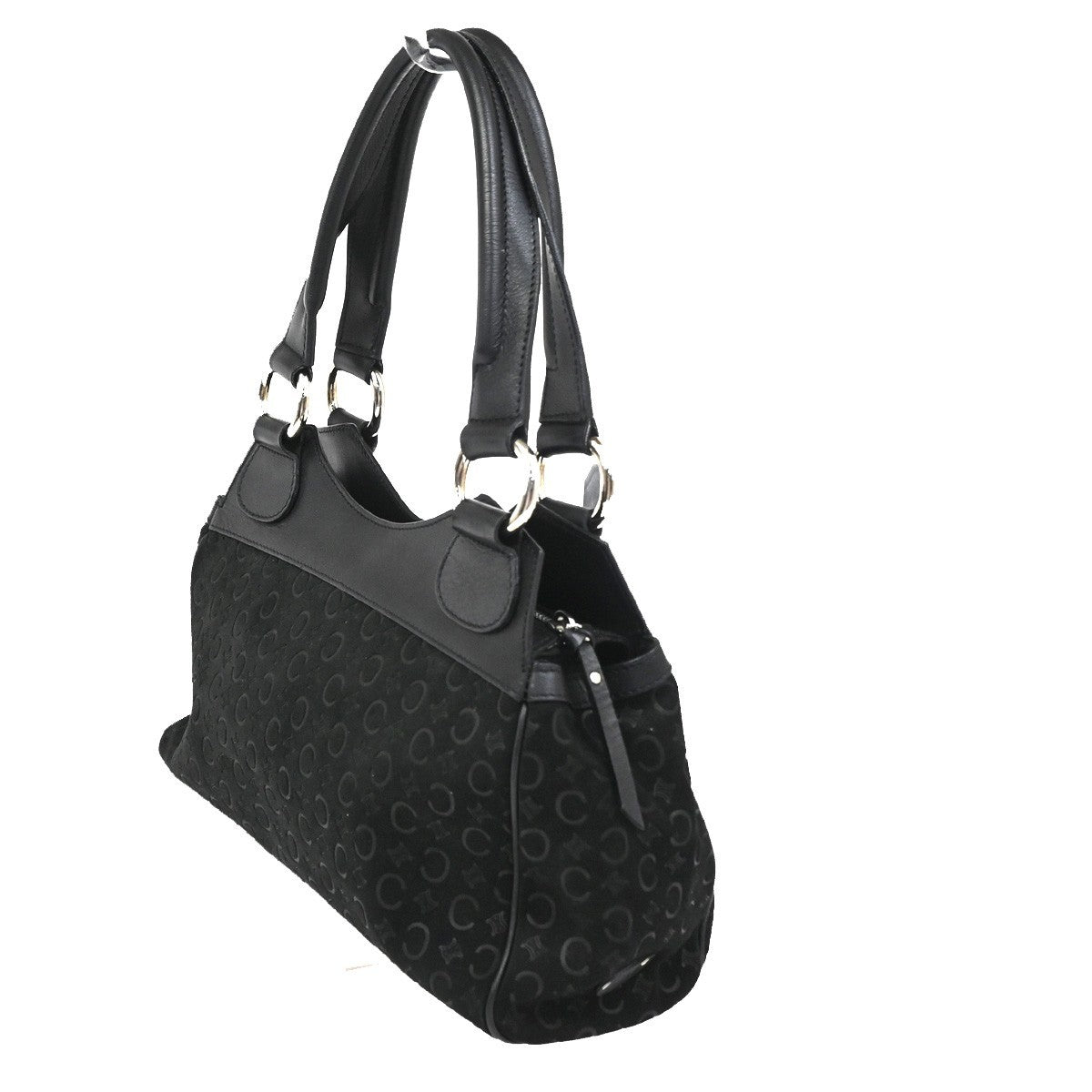 Celine C Macadam Suede, Black, Suede, Handbag