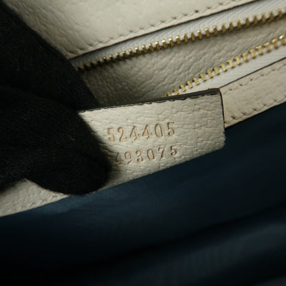Gucci Sylvie Printed Leather, Beige, Leather, Shoulder Bag