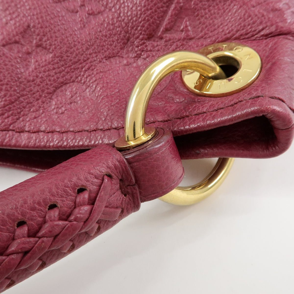 Louis Vuitton Artsy Monogram Empreinte Leather, Burgundy, Leather, Handbag