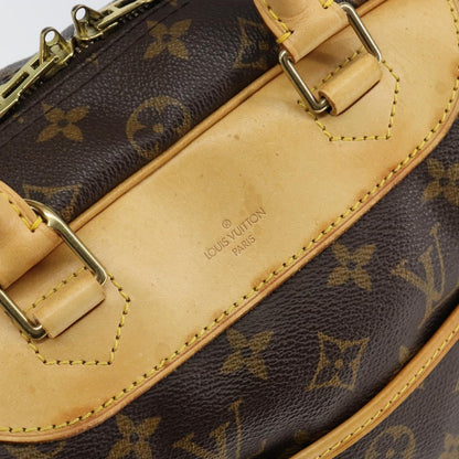 Louis Vuitton Deauville Handbag Monogram Canvas, BROWN, CANVAS, Handbag