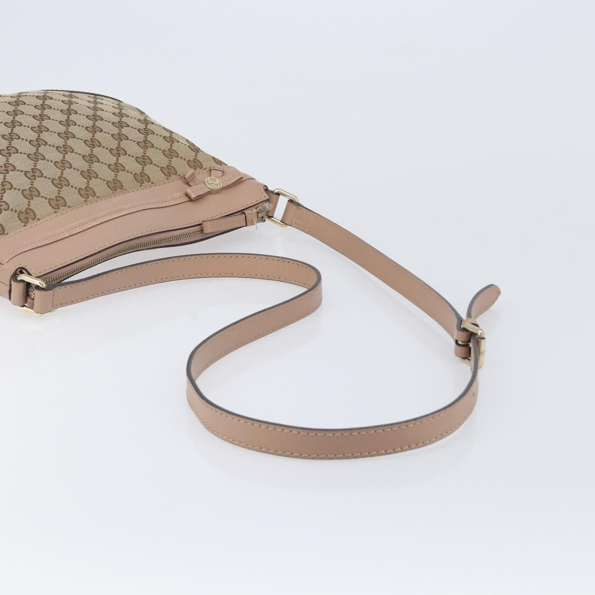 Gucci Mayfair Messenger GG Canvas and Leather, Beige, Canvas, Shoulder Bag