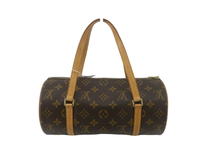 Louis Vuitton Papillon Handbag Monogram Canvas, BROWN, LEATHER, Handbag