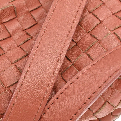 Bottega Veneta Intrecciato Shoulder Leather, Red, Leather, Shoulder Bag