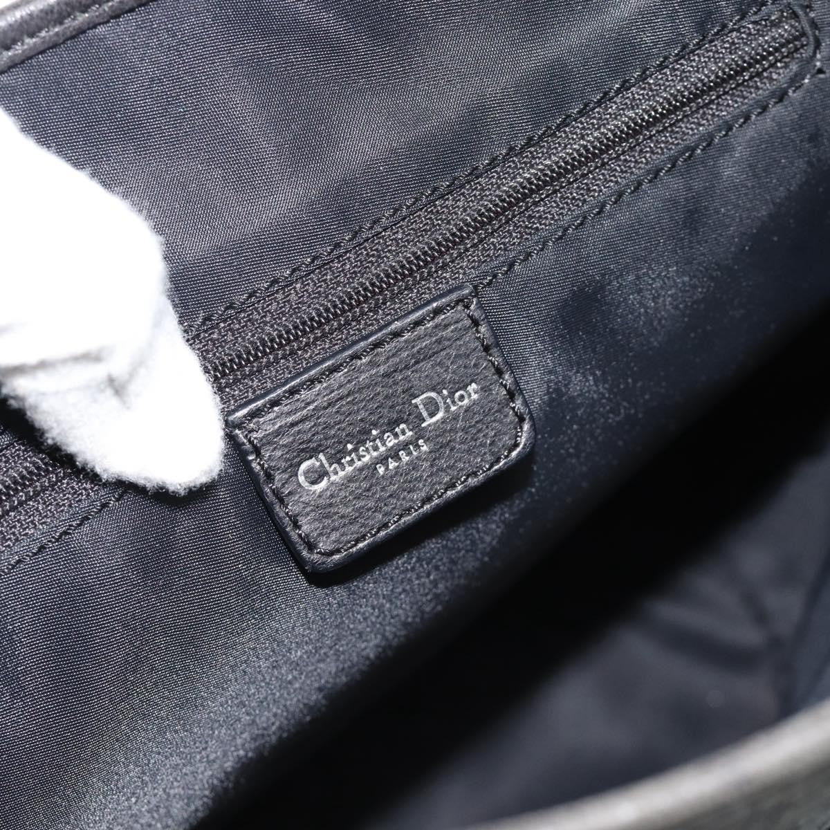 Christian Dior Vintage Open Pocket Diorissimo Canvas, Black, Canvas, Tote Bag