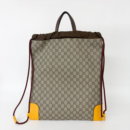 Gucci Neo Vintage Soft Tote GG Coated Canvas, Beige, Canvas, Backpack
