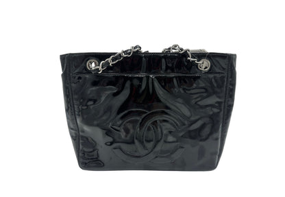 Chanel BLACK PATENT LEATHER HANDBAG diana, Black, Patent Leather, Shoulder Bag
