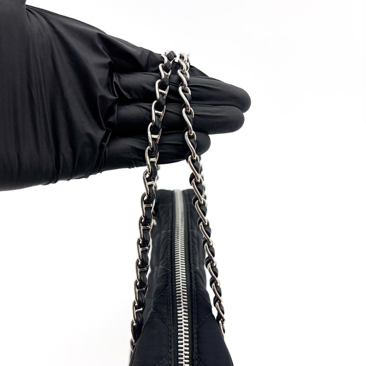 Prada Convertible Quilted Tessuto, Black, Nylon, Shoulder Bag
