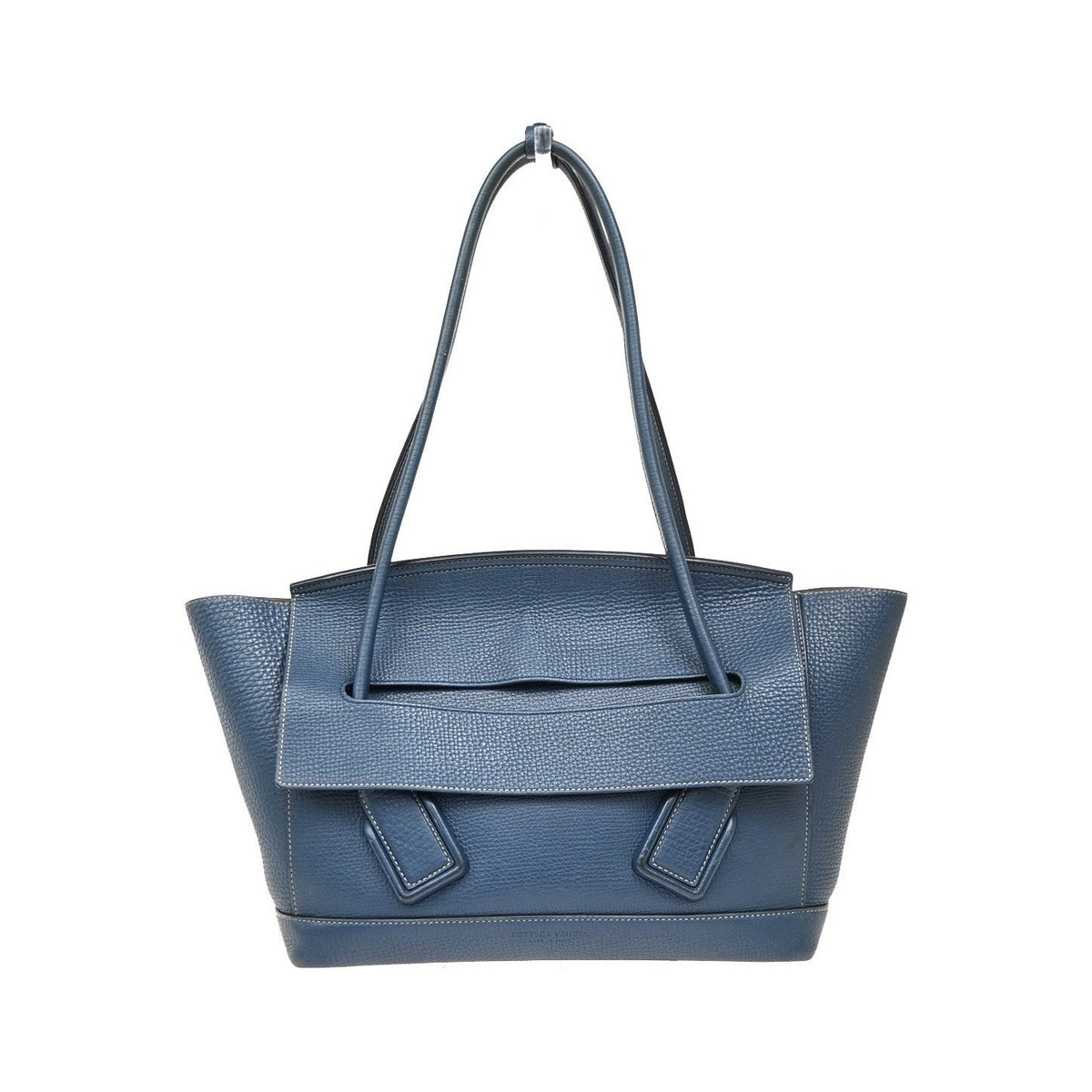 Bottega Veneta Arco Grainy Leather, Navy, Leather, Tote Bag