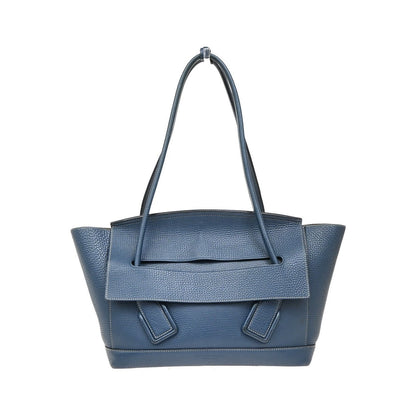 Bottega Veneta Arco Grainy Leather, Navy, Leather, Tote Bag