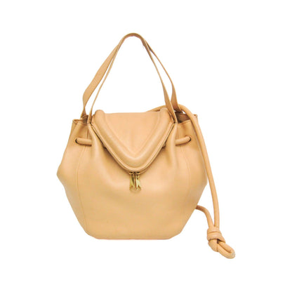 Bottega Veneta Beak Leather, Beige, Leather, Tote Bag