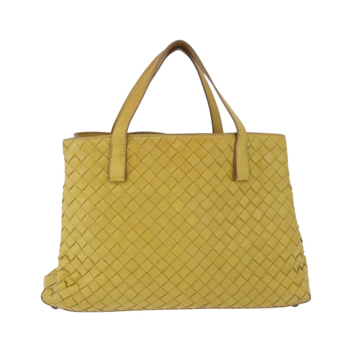 Bottega Veneta Belted Intrecciato Nappa, Yellow, Leather, Tote Bag