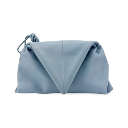 Bottega Veneta BV Trine Fold Clutch Leather, Blue, Leather, Clutch