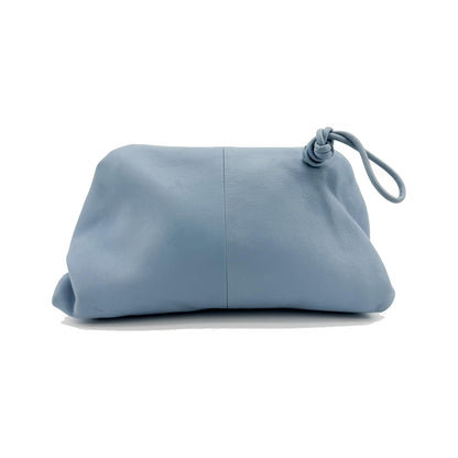 Bottega Veneta BV Trine Fold Clutch Leather, Blue, Leather, Clutch