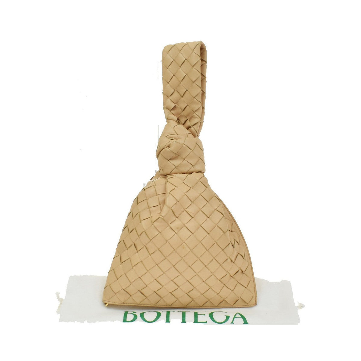 Bottega Veneta BV Twist Intrecciato Nappa, Beige, Leather, Handbag