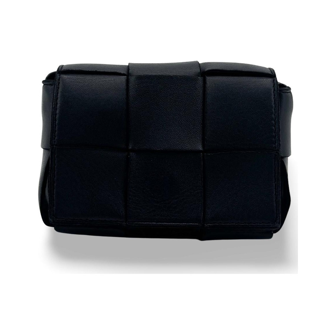 Bottega Veneta Candy Cassette Maxi Intrecciato Leather, Black, Leather, Crossbody Bag