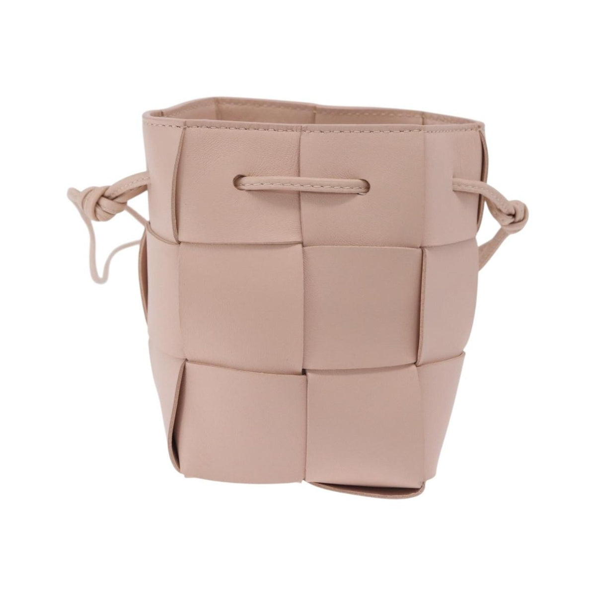 Bottega Veneta Cassette Bucket Maxi Intrecciato Leather, Pink, Leather, Handbag