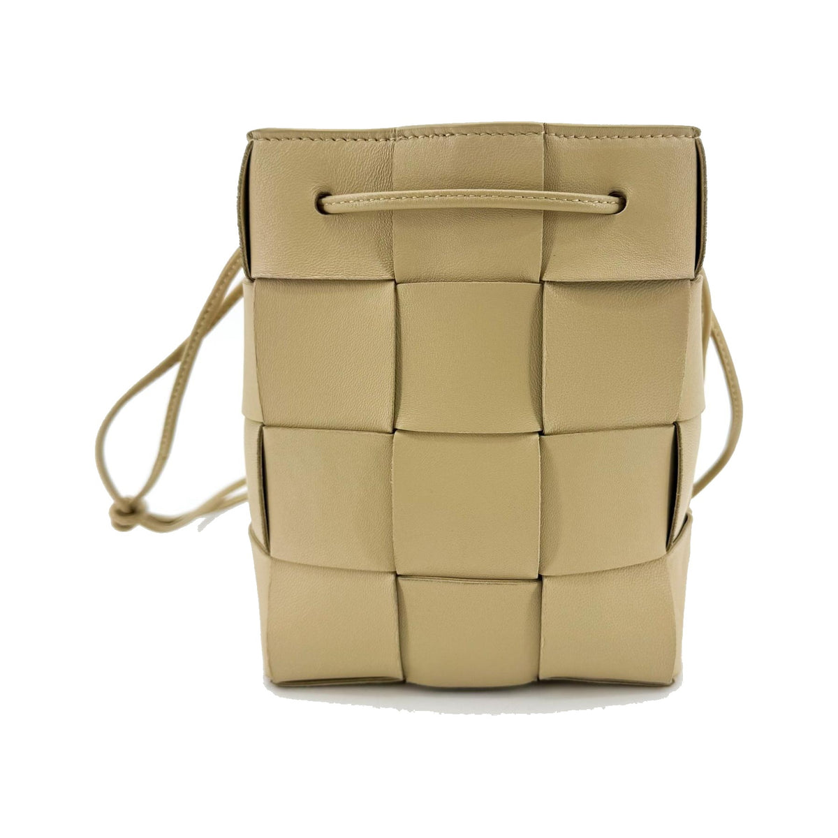 Bottega Veneta Cassette Leather, Beige, Leather, Shoulder Bag