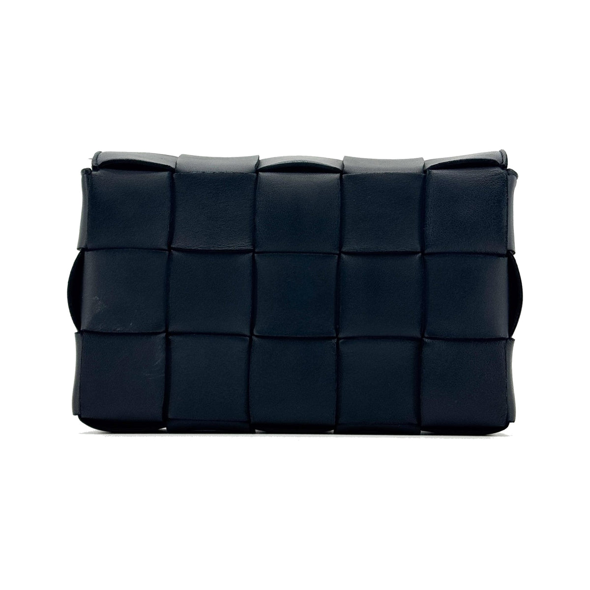 Bottega Veneta Cassette Maxi Intrecciato Leather, Black, Leather, Crossbody Bag