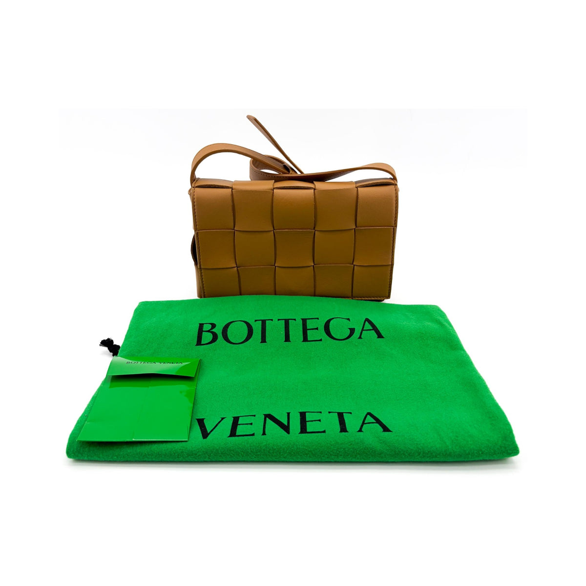 Bottega Veneta Cassette Zip Maxi Intrecciato Webbed Canvas, Brown, Leather, Crossbody Bag