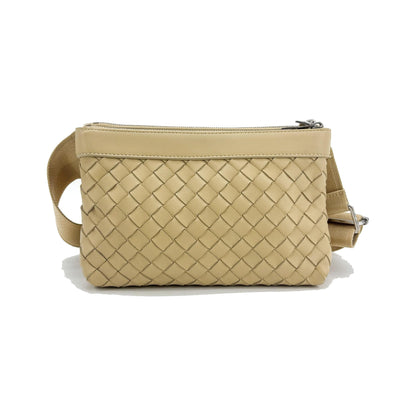 Bottega Veneta Duo Intrecciato Nappa, Beige, Leather, Handbag