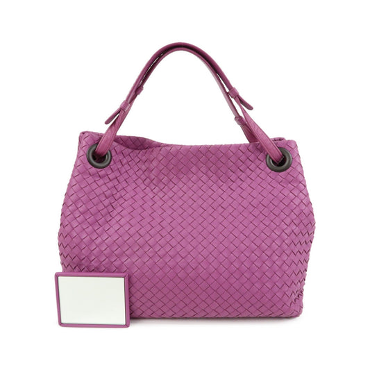 Bottega Veneta Garda Intrecciato Nappa, Purple, Leather, Handbag
