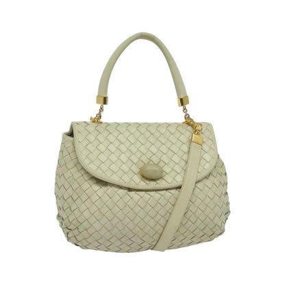 Bottega Veneta Intrecciato Handbag Intrecciato, White, Leather, Handbag
