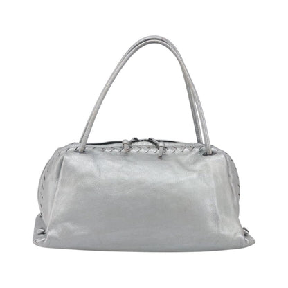 Bottega Veneta Intrecciato Handbag Intrecciato, Silver, Leather, Handbag
