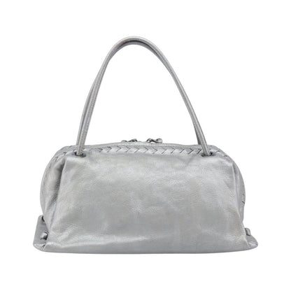 Bottega Veneta Intrecciato Handbag Intrecciato, Silver, Leather, Handbag