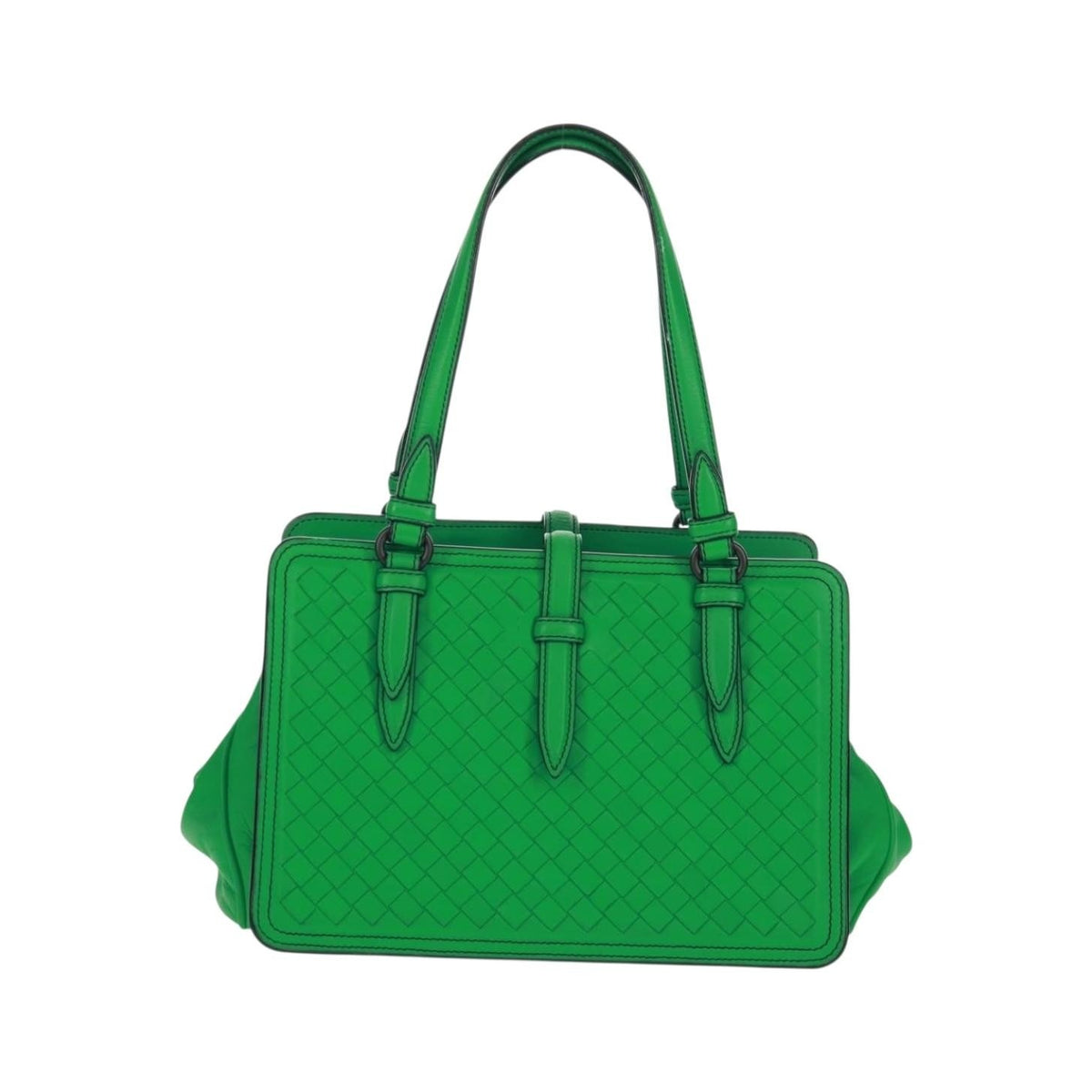 Bottega Veneta Intrecciato Leather, Green, Leather, Handbag