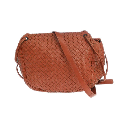 Bottega Veneta Intrecciato Shoulder Leather, Red, Leather, Shoulder Bag