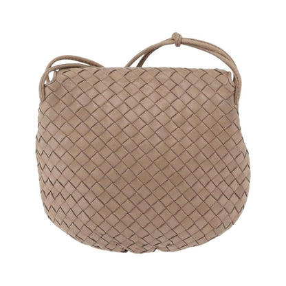 Bottega Veneta Intrecciato Shoulder Leather, Beige, Leather, Shoulder Bag