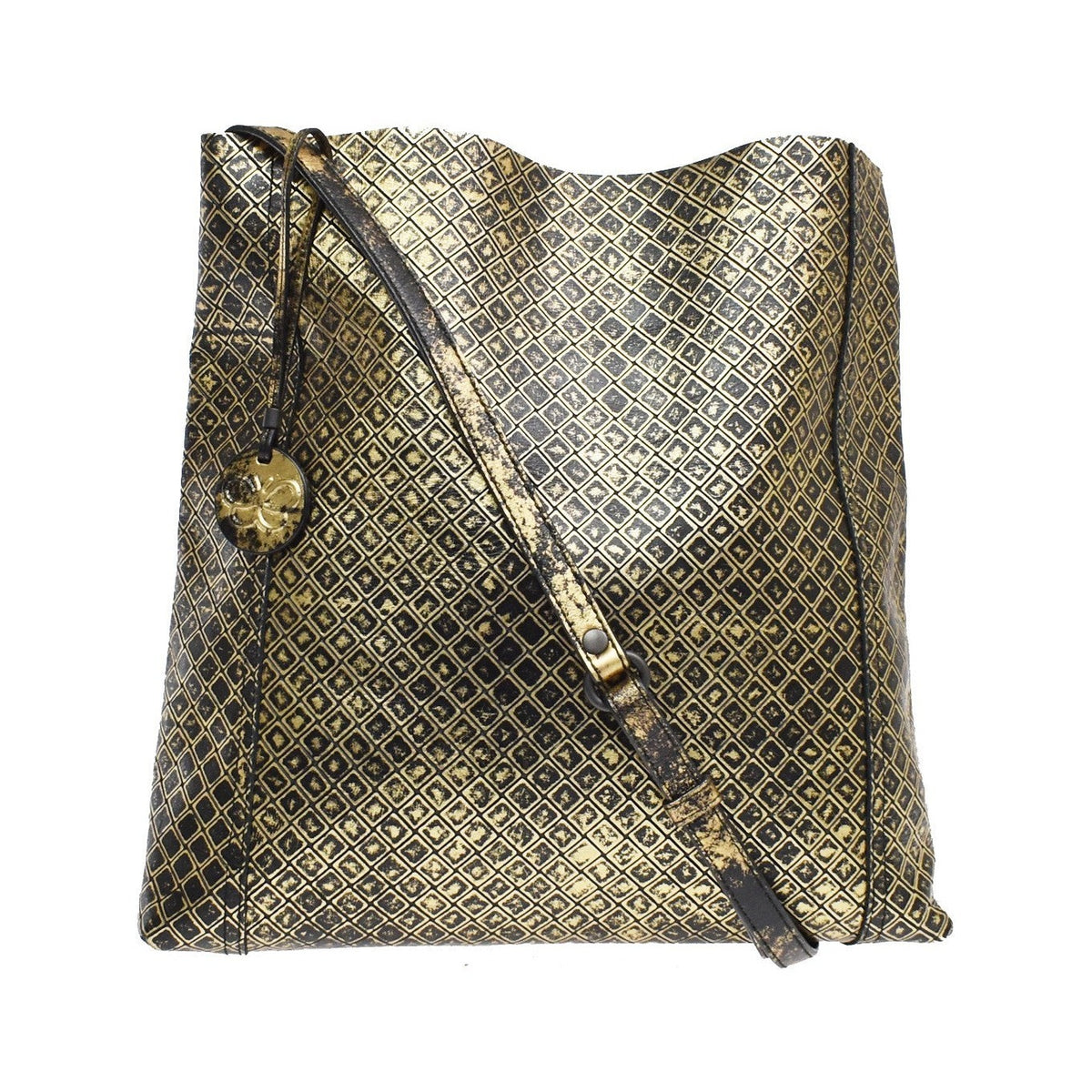 Bottega Veneta Messenger Butterfly Intrecciomirage Intarsio Leather, Gold, Leather, Handbag