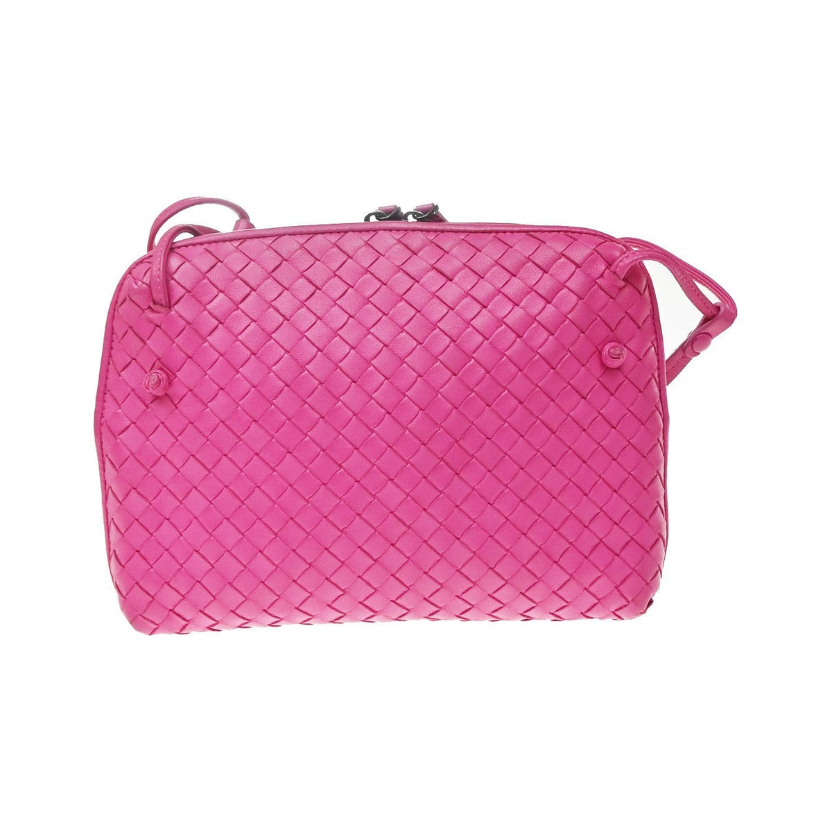 Bottega Veneta Nodini Intrecciato Nappa, Pink, Leather, Crossbody Bag