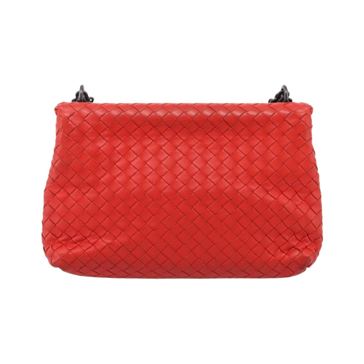 Bottega Veneta Olimpia Intrecciato Nappa, Red, Leather, Shoulder Bag