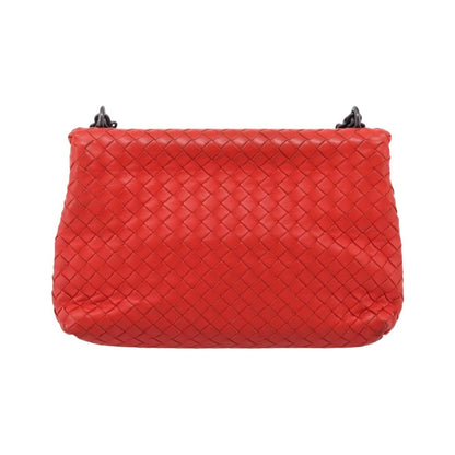 Bottega Veneta Olimpia Intrecciato Nappa, Red, Leather, Shoulder Bag