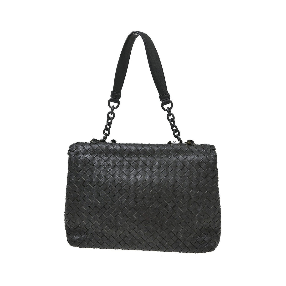 Bottega Veneta Olimpia Tobu Intrecciato Nappa, Black, Leather, Shoulder Bag