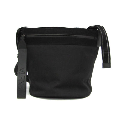 Bottega Veneta Paper Touch Bucket Nylon with Mesh, Black, Nylon, Shoulder Bag