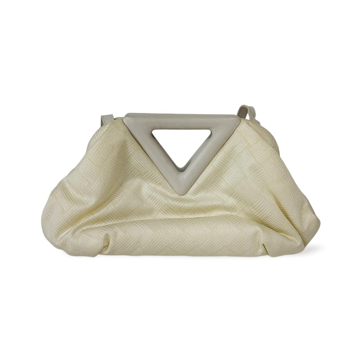 Bottega Veneta Point Leather, White, Other, Shoulder Bag