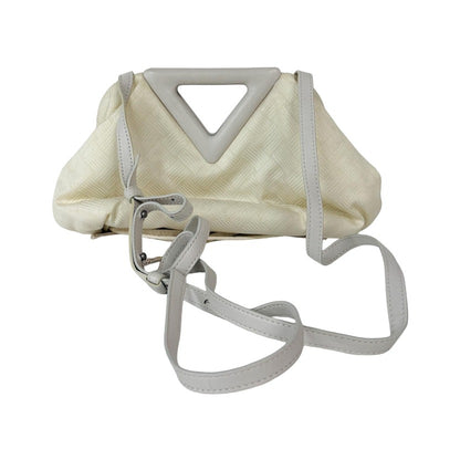 Bottega Veneta Point Leather, White, Other, Shoulder Bag