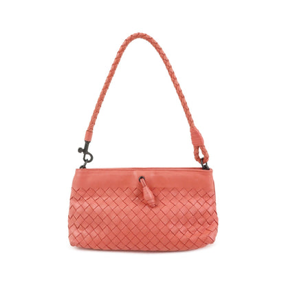 Bottega Veneta Shoulder Intrecciato Nappa, Pink, Leather, Shoulder Bag