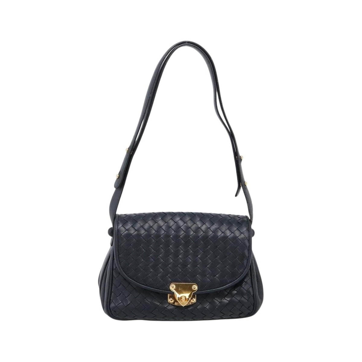 Bottega Veneta Shoulder Leather, Black, Leather, Shoulder Bag