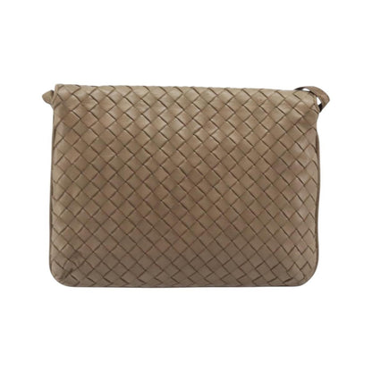 Bottega Veneta Tassel Flap Intrecciato Nappa, Beige, Leather, Crossbody Bag