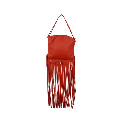 Bottega Veneta The Fringe Leather, Red, Leather, Clutch