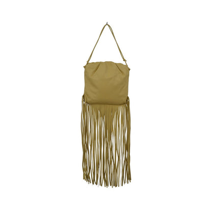 Bottega Veneta The Fringe Leather, Beige, Leather, Clutch