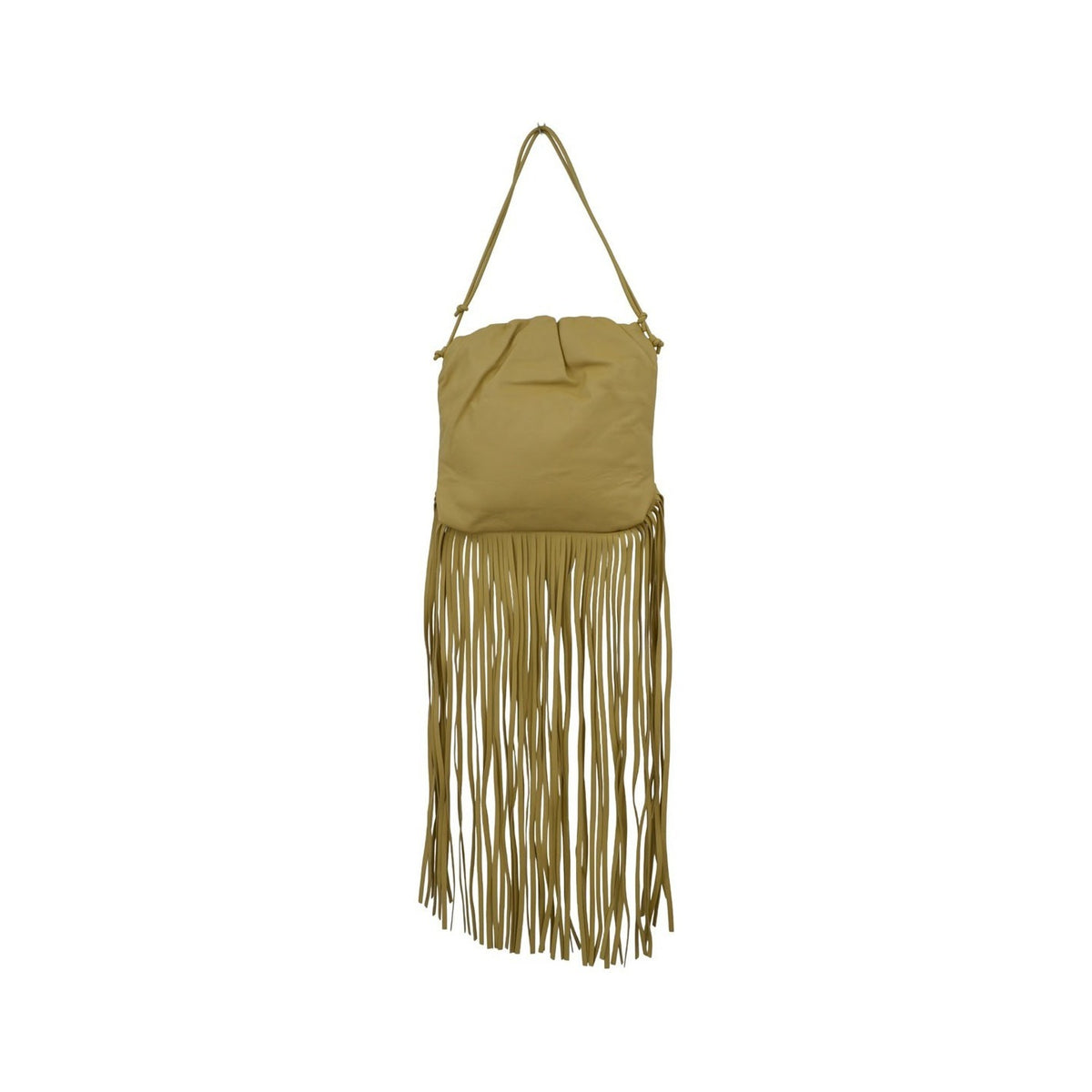 Bottega Veneta The Fringe Leather, Beige, Leather, Clutch