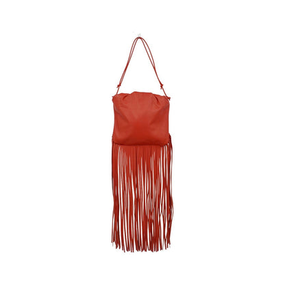 Bottega Veneta The Fringe Leather, Red, Leather, Clutch