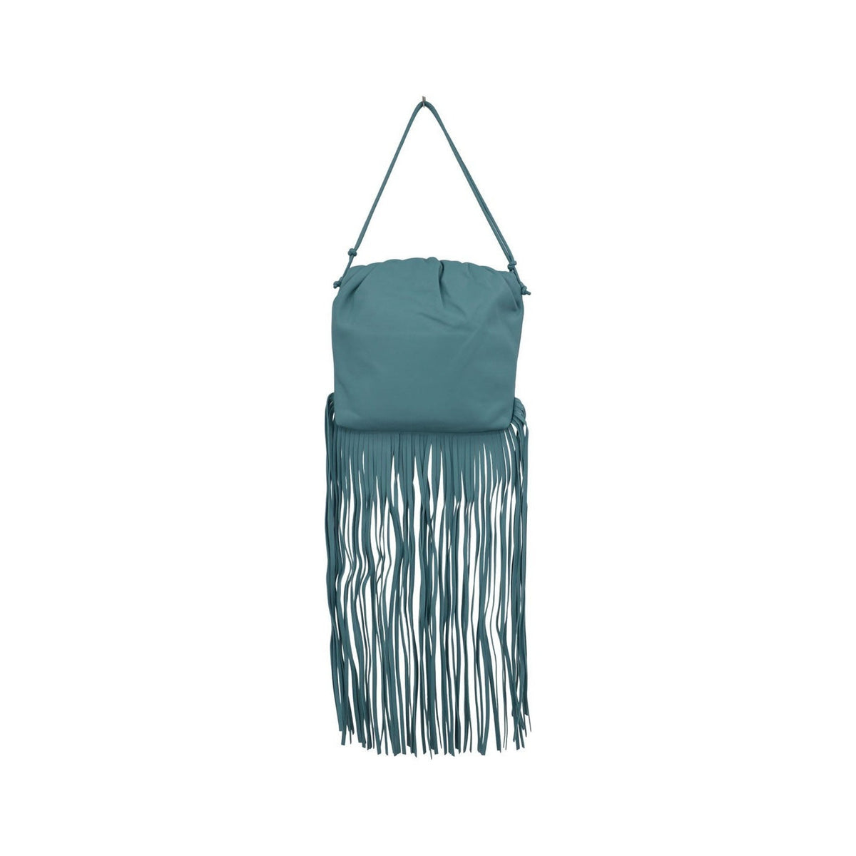 Bottega Veneta The Fringe Leather, Blue, Leather, Clutch