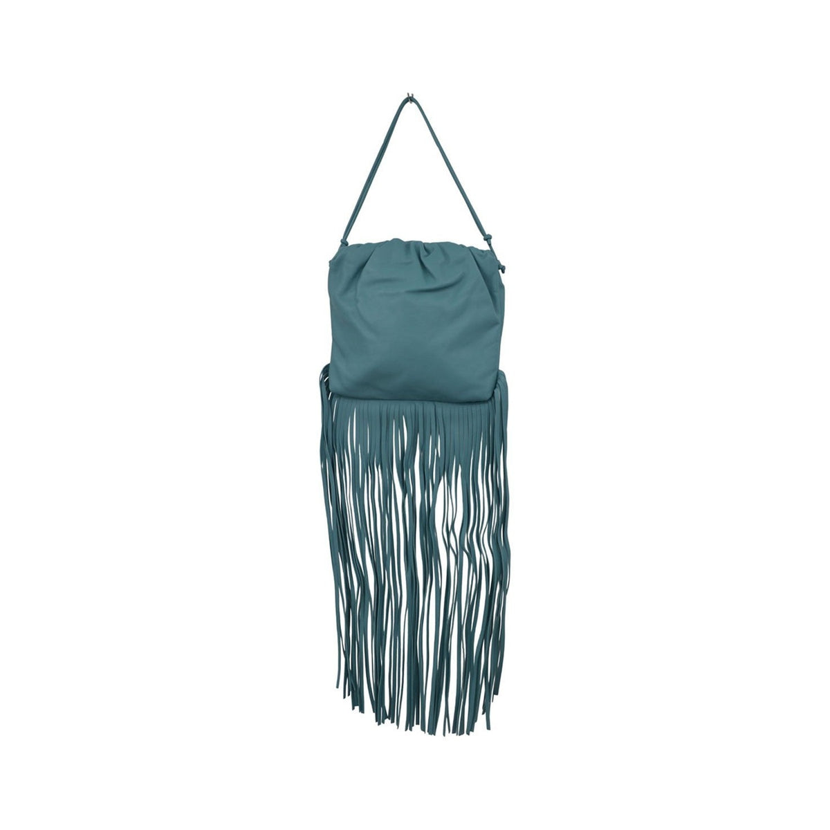Bottega Veneta The Fringe Leather, Blue, Leather, Clutch