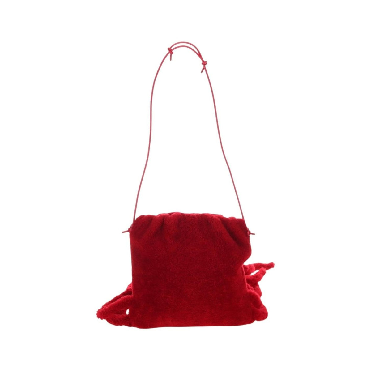 Bottega Veneta The Fringe Leather, Red, Textile, Clutch